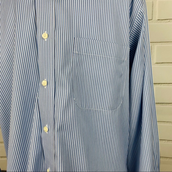 JOS A BANK Mens Striped Button Front Shirt 15.5-33 - Picture 3 of 4